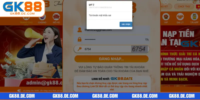 Lỗi đăng nhập do nguyên nhân nào?