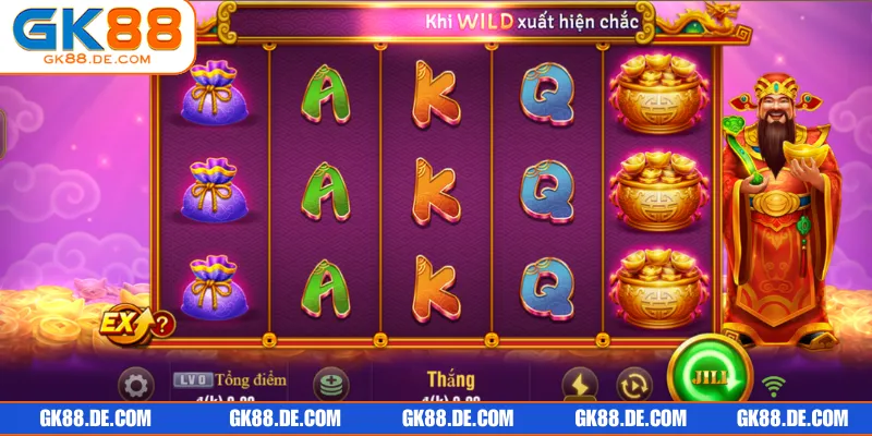 Thần Tài Slot có tính năng vòng quay miễn phí hỗ trợ săn thưởng lớn